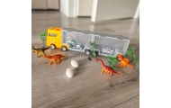 WOOPIE Ciężarówka Transporter 2w1 Zestaw Dinozaurów + Makieta