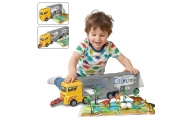 WOOPIE Ciężarówka Transporter 2w1 Zestaw Dinozaurów + Makieta