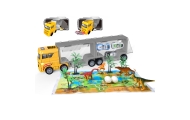WOOPIE Ciężarówka Transporter 2w1 Zestaw Dinozaurów + Makieta
