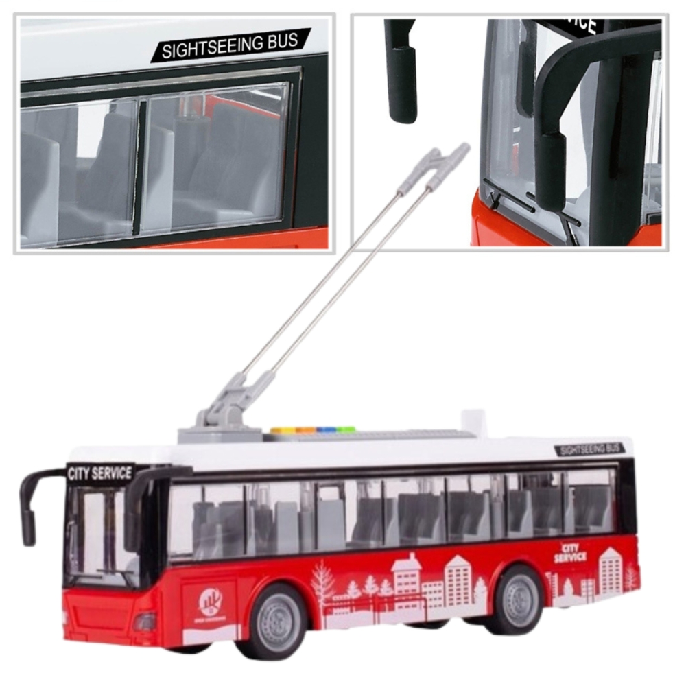 Interaktyvus elektrinis troleibusas WOOPIE 1:16