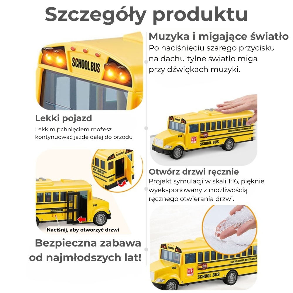 Interaktyvus elektrinis mokyklinis autobusas WOOPIE 1:20