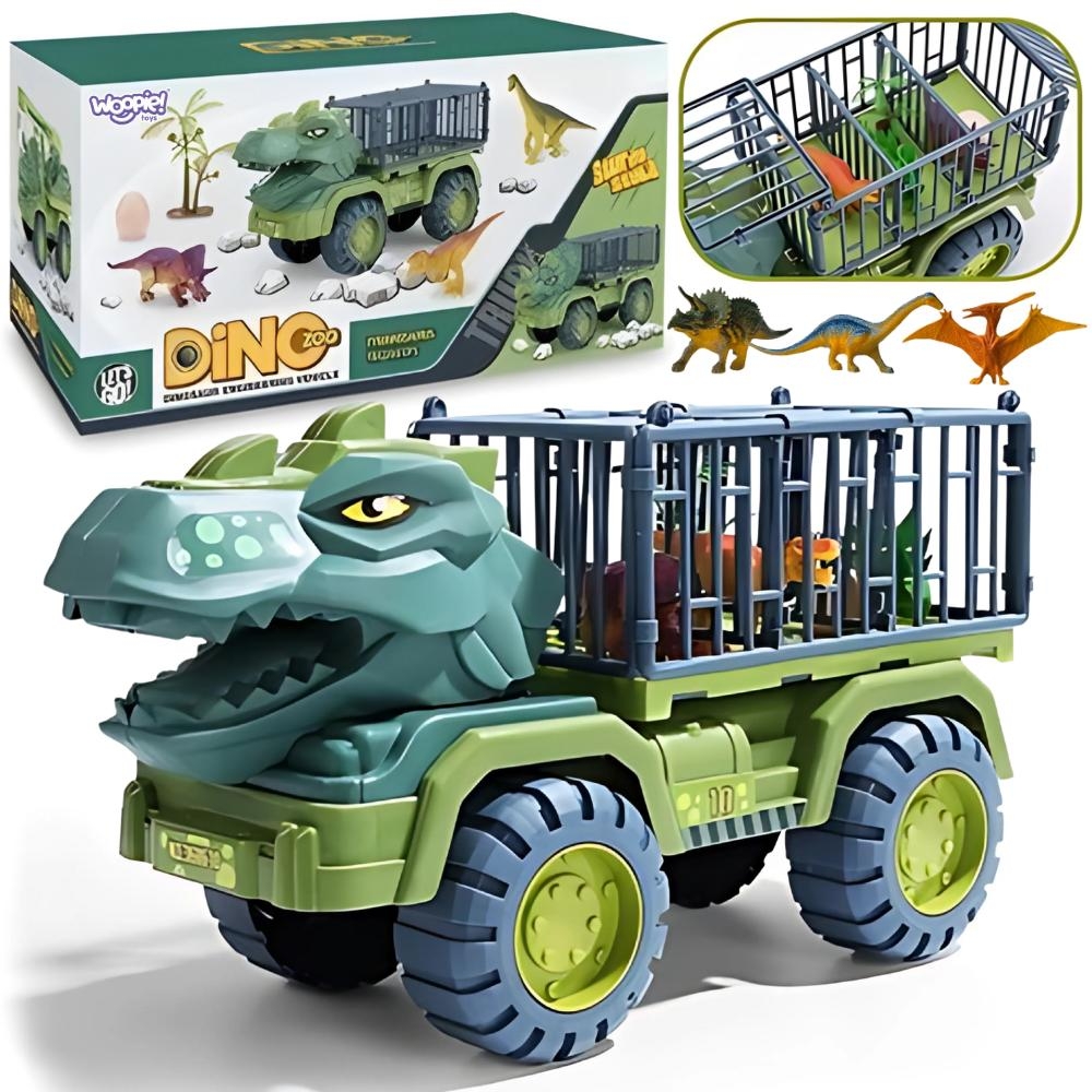 Dinozauro sunkvežimis WOOPIE + figūrėlės-Žaislai, Auto ir transporto žaislai, Mašinos-e-vaikas