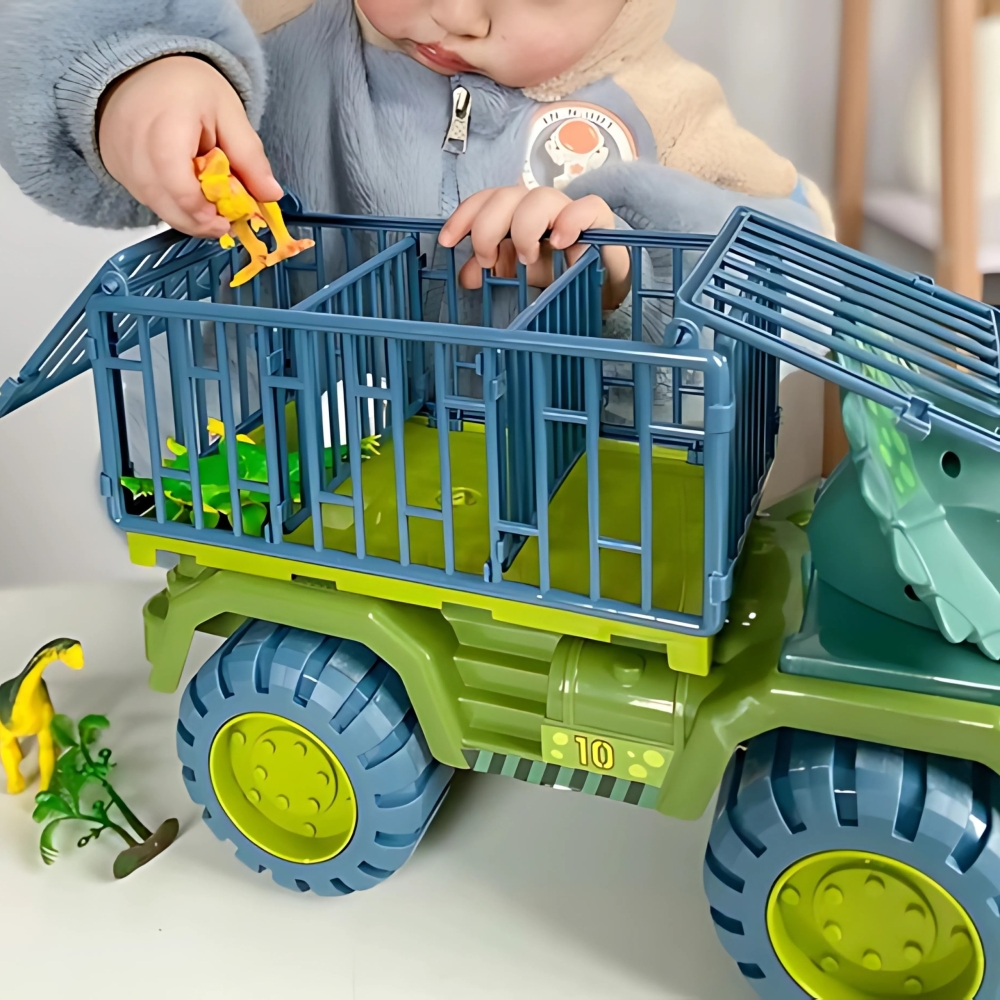 Dinozauro sunkvežimis WOOPIE + figūrėlės-Žaislai, Auto ir transporto žaislai, Mašinos-e-vaikas