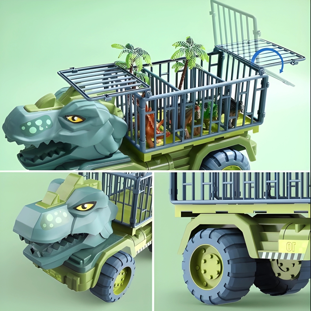 Dinozauro sunkvežimis WOOPIE + figūrėlės-Žaislai, Auto ir transporto žaislai, Mašinos-e-vaikas