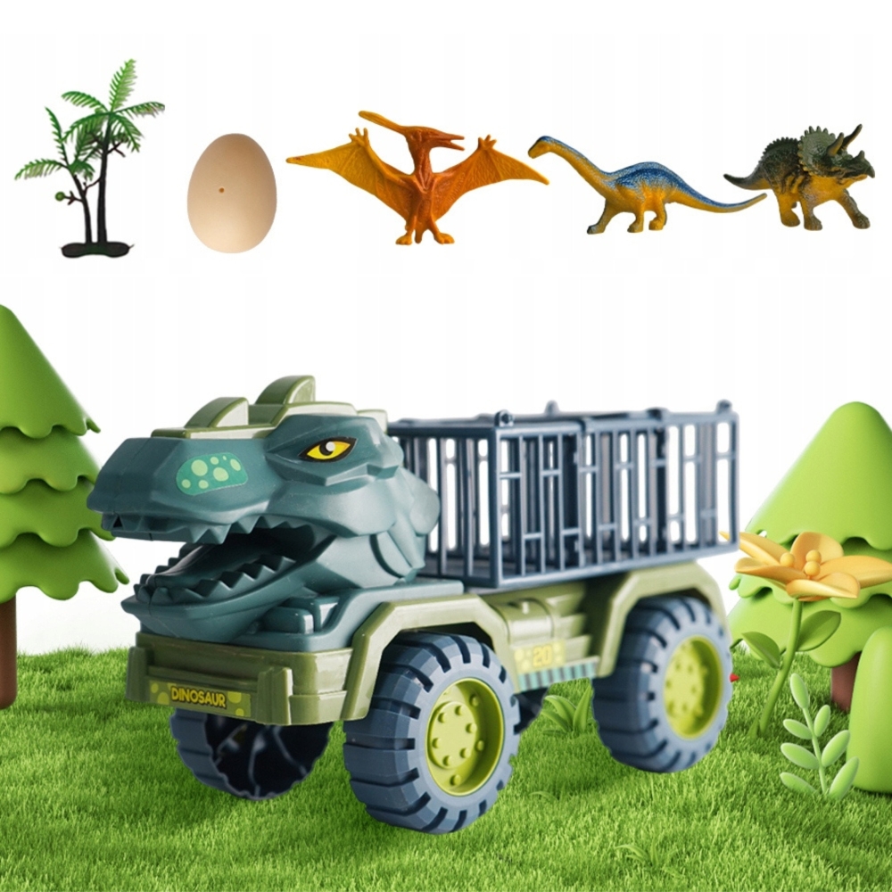 Dinozauro sunkvežimis WOOPIE + figūrėlės-Žaislai, Auto ir transporto žaislai, Mašinos-e-vaikas
