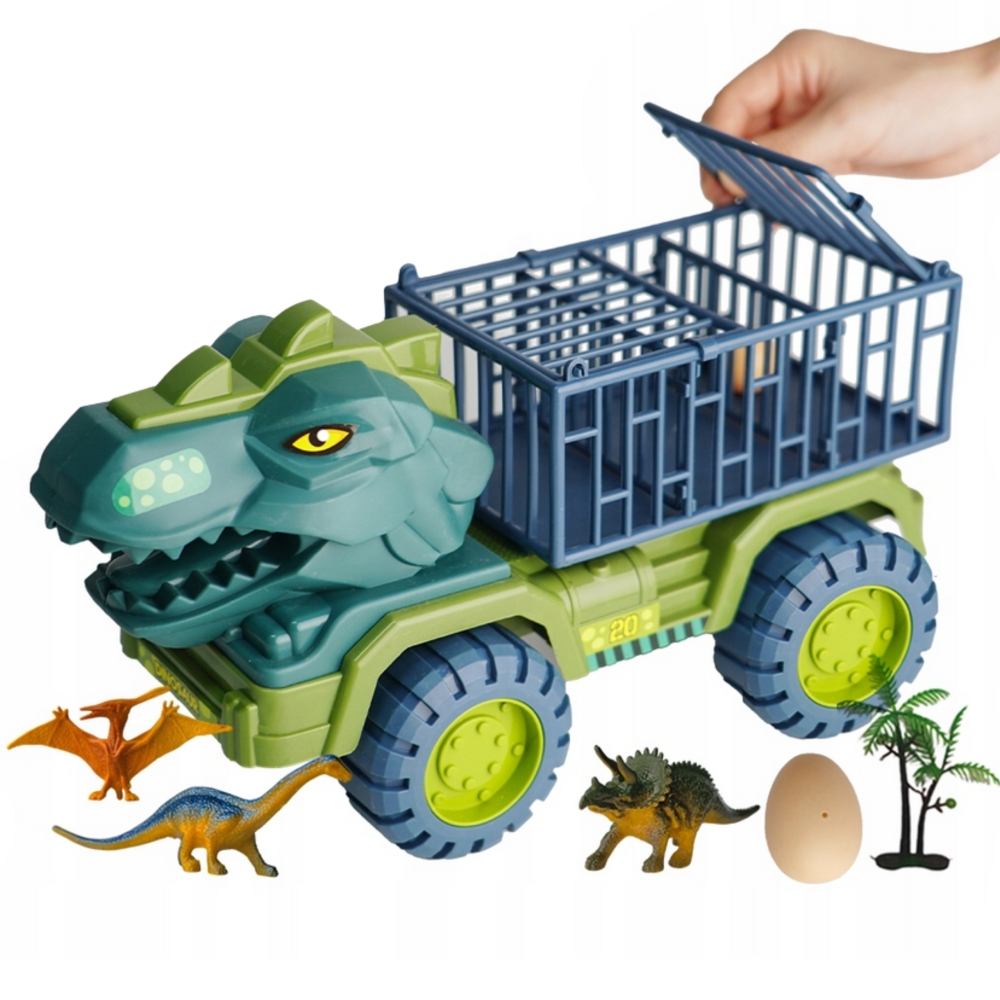 Dinozauro sunkvežimis WOOPIE + figūrėlės-Žaislai, Auto ir transporto žaislai, Mašinos-e-vaikas
