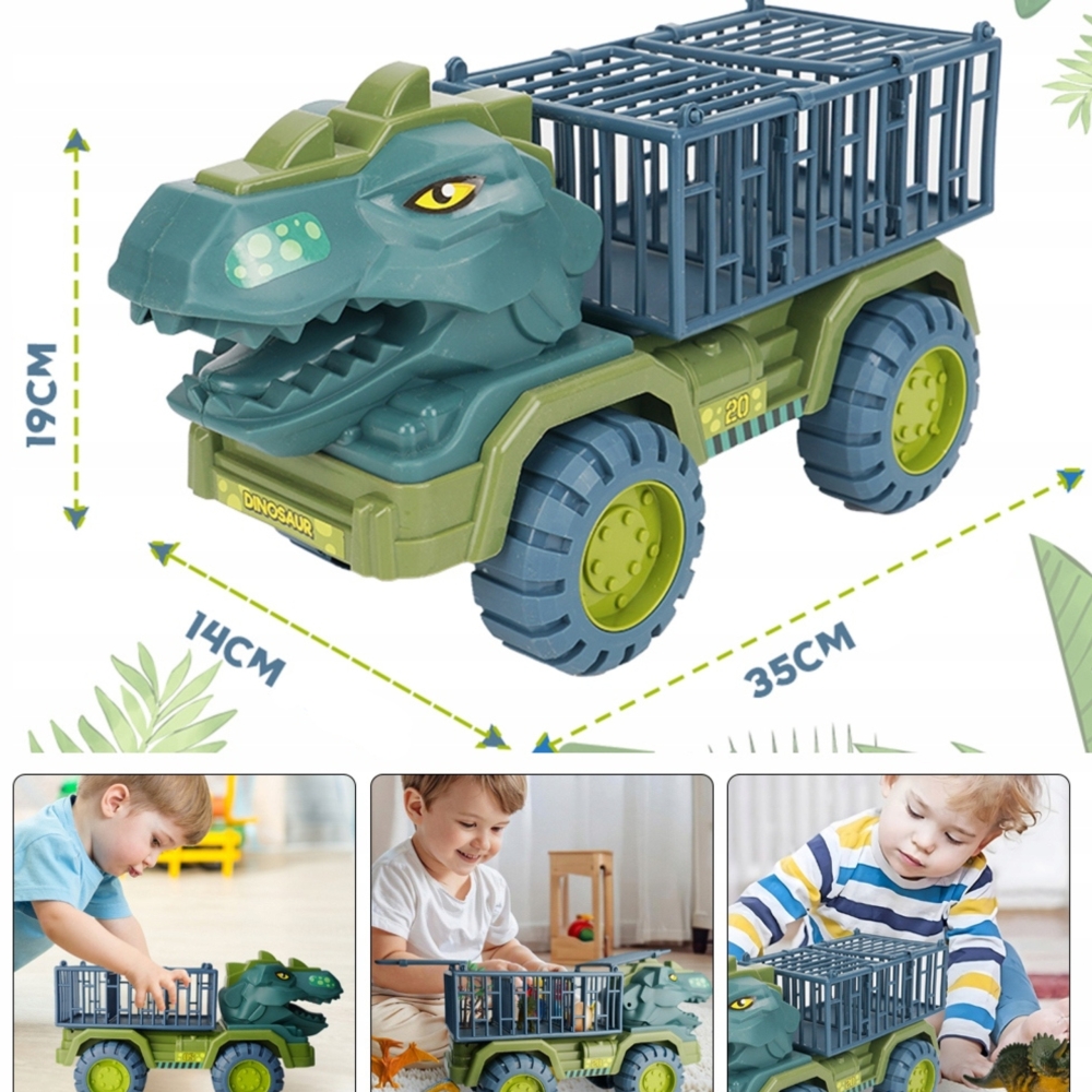Dinozauro sunkvežimis WOOPIE + figūrėlės-Žaislai, Auto ir transporto žaislai, Mašinos-e-vaikas