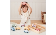 VIGA Wooden Set of Colorful City Vehicles 9 pcs.