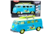 WOOPIE Samochód Bus Surfing Klasyczny Niebieski Ze Światłem I Dźwiękiem Model