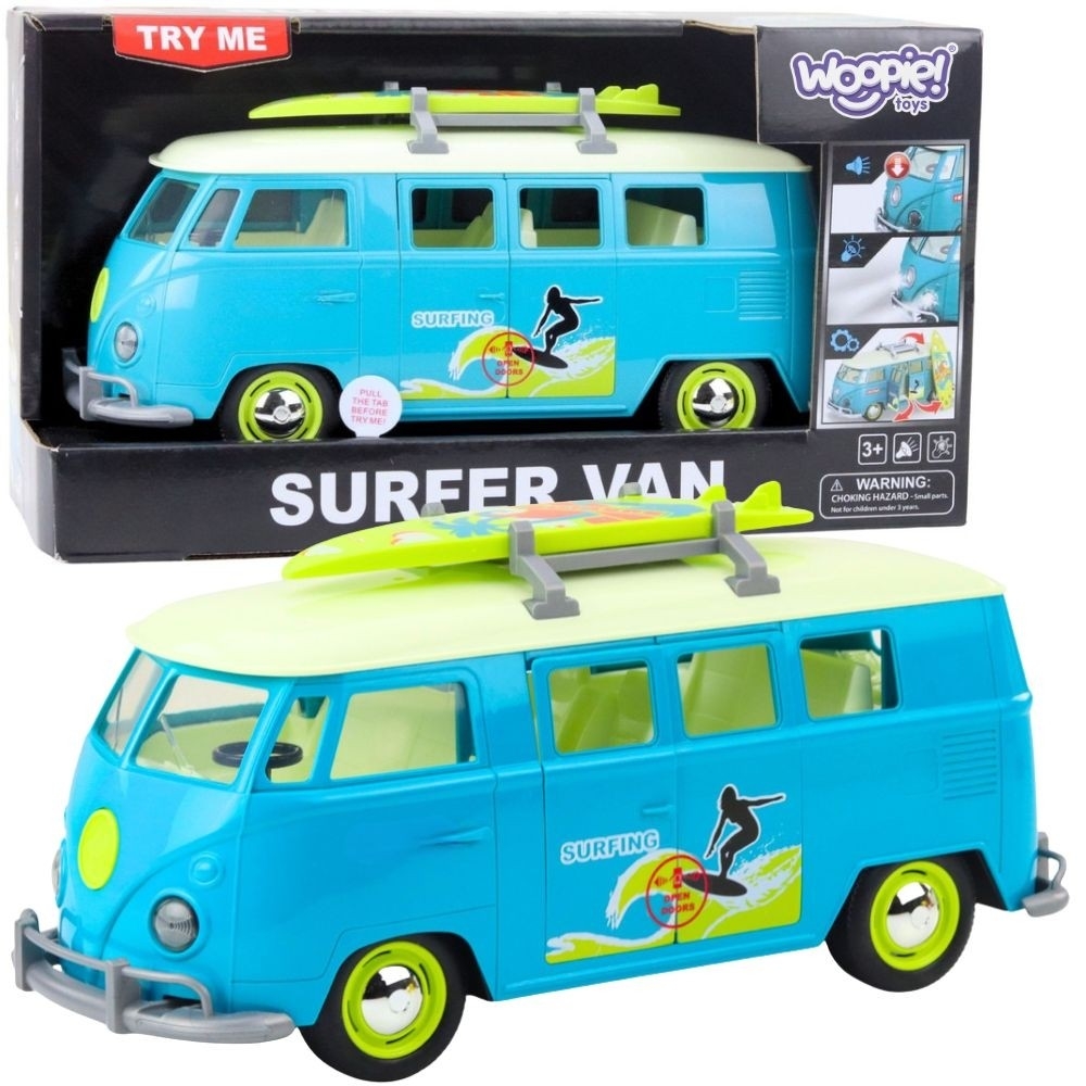 Autobusas WOOPIE Surfing Classic Blue su šviesomis ir garsu-Žaislai, Auto ir transporto žaislai, Mašinos-e-vaikas