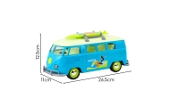 WOOPIE Samochód Bus Surfing Klasyczny Niebieski Ze Światłem I Dźwiękiem Model