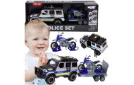Policijos visureigių rinkinys WOOPIE su motociklo priekaba-Žaislai, Auto ir transporto žaislai, Mašinos-e-vaikas