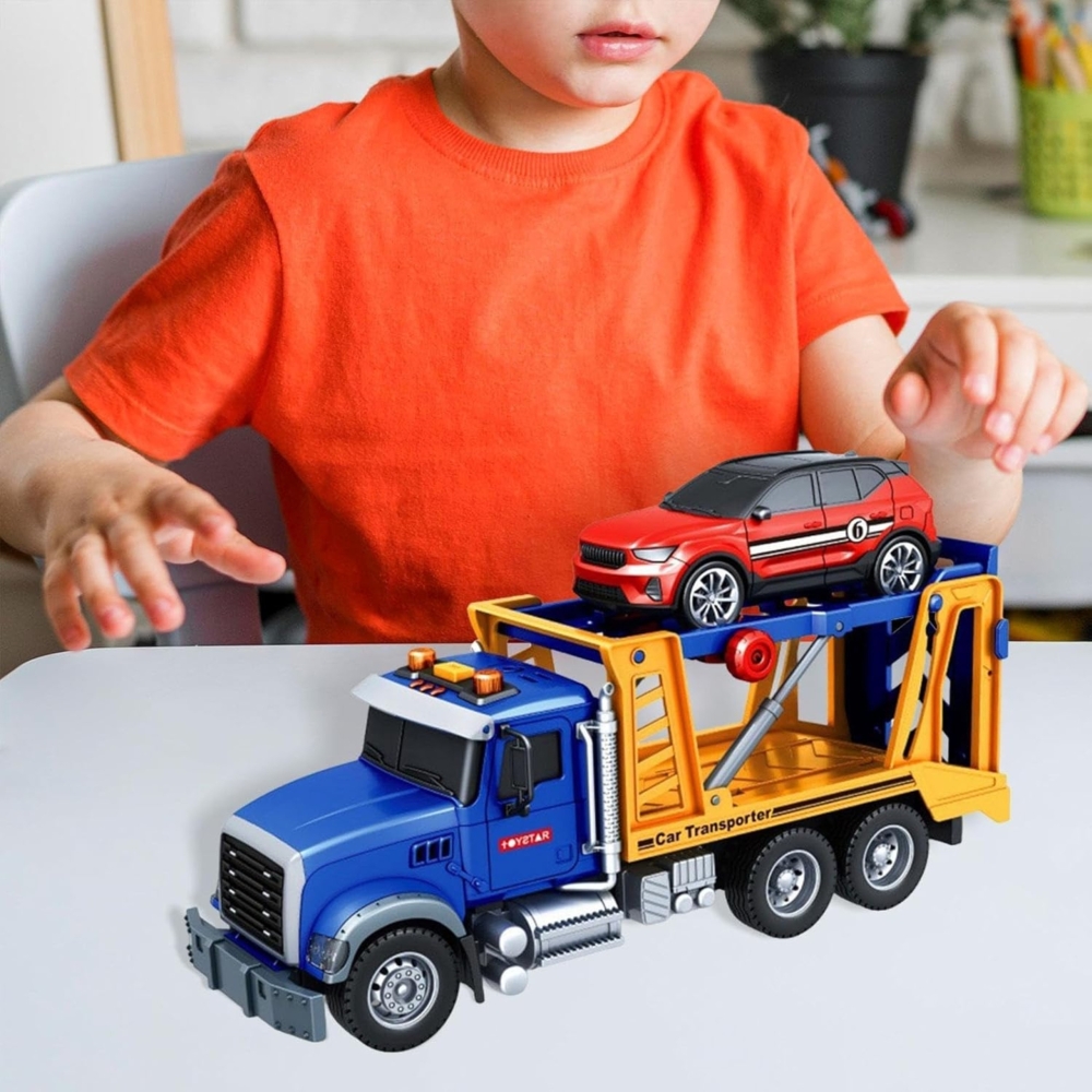 Transporter sunkvežimis su automobiliu WOOPIE šviesos garsai-Žaislai, Auto ir transporto žaislai, Mašinos-e-vaikas