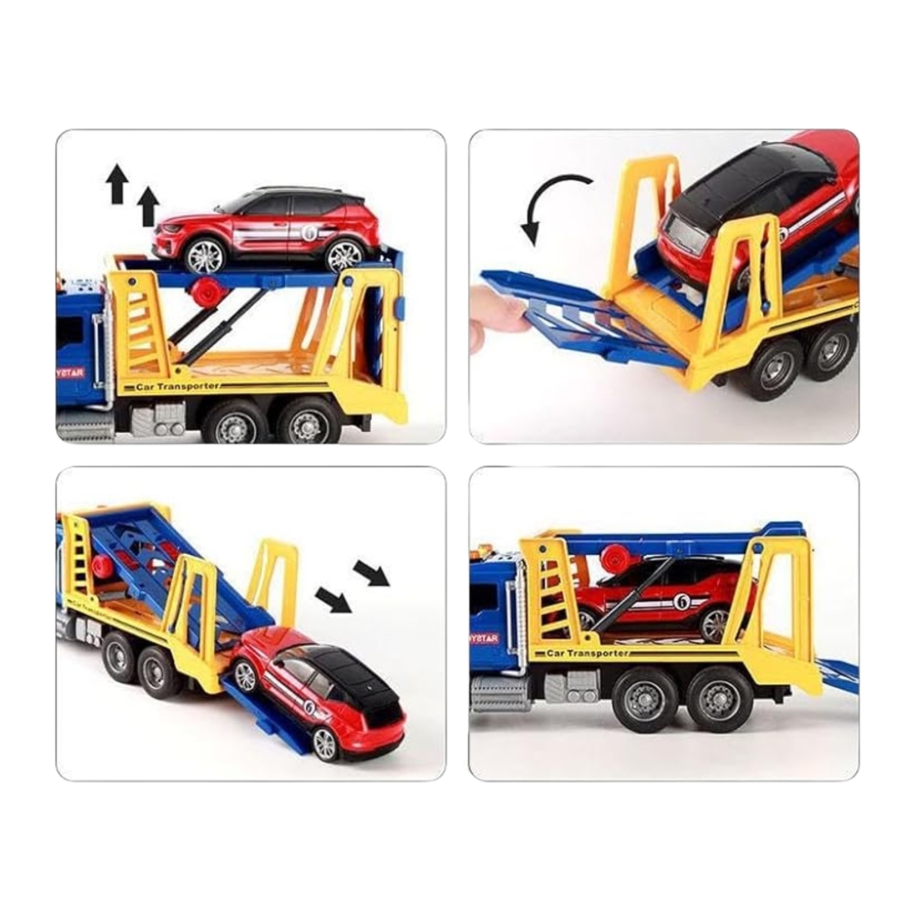 Transporter sunkvežimis su automobiliu WOOPIE šviesos garsai-Žaislai, Auto ir transporto žaislai, Mašinos-e-vaikas