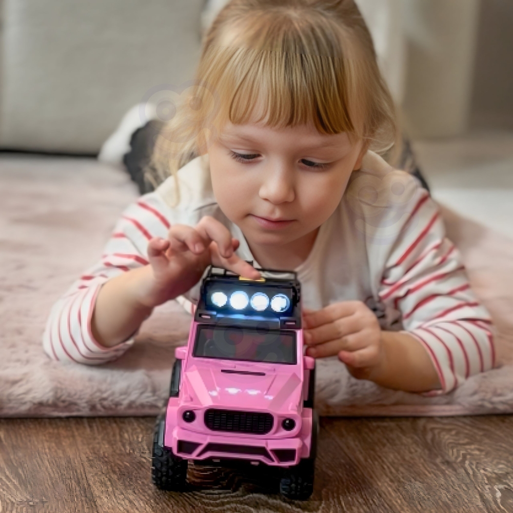 Visureigių rinkinys su priekaba ir arklio figūrėle WOOPIE Rožinis-Žaislai, Auto ir transporto žaislai, Mašinos-e-vaikas