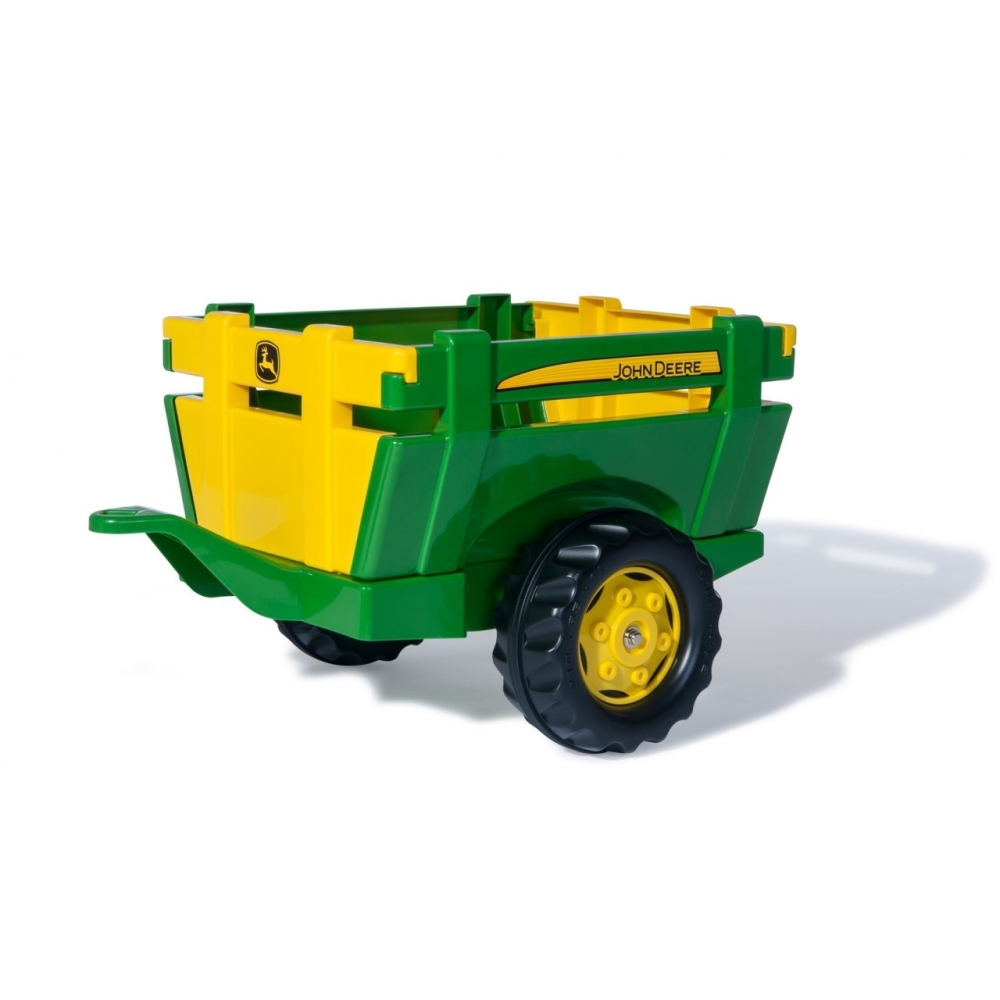 Priekaba Rolly Toys John Deere RollyTrailer FarmOpen Sides-Judėjimui, Minami traktoriai ir jų priedai-e-vaikas