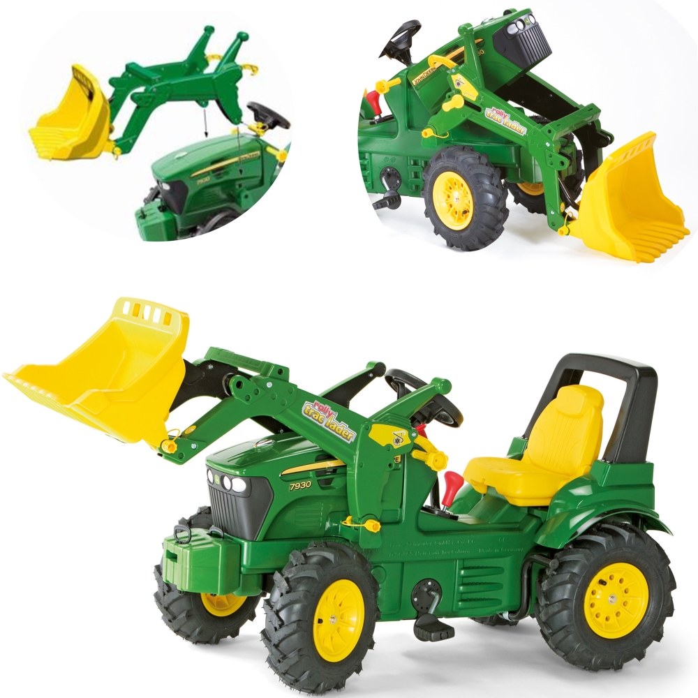 Minamas traktorius su kaušu ir pripučiamais ratais Rolly Toys 710126 Rolly Farmtrac John Deere-Judėjimui, Minami traktoriai ir j