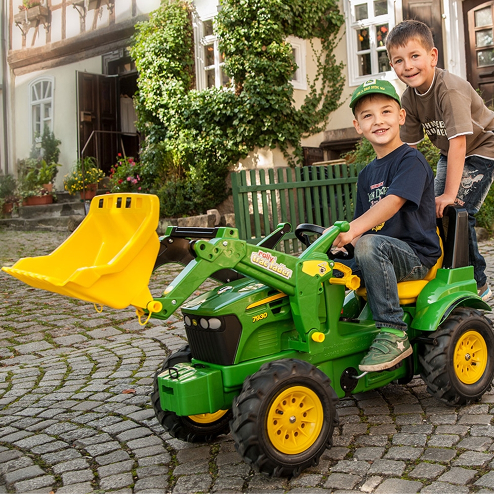 Minamas traktorius su kaušu ir pripučiamais ratais Rolly Toys 710126 Rolly Farmtrac John Deere-Judėjimui, Minami traktoriai ir j