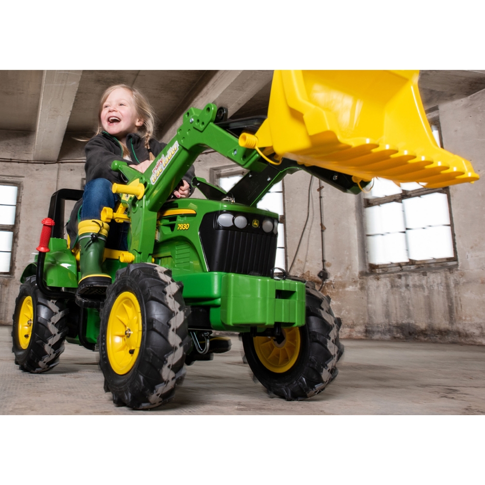 Minamas traktorius su kaušu ir pripučiamais ratais Rolly Toys 710126 Rolly Farmtrac John Deere-Judėjimui, Minami traktoriai ir j
