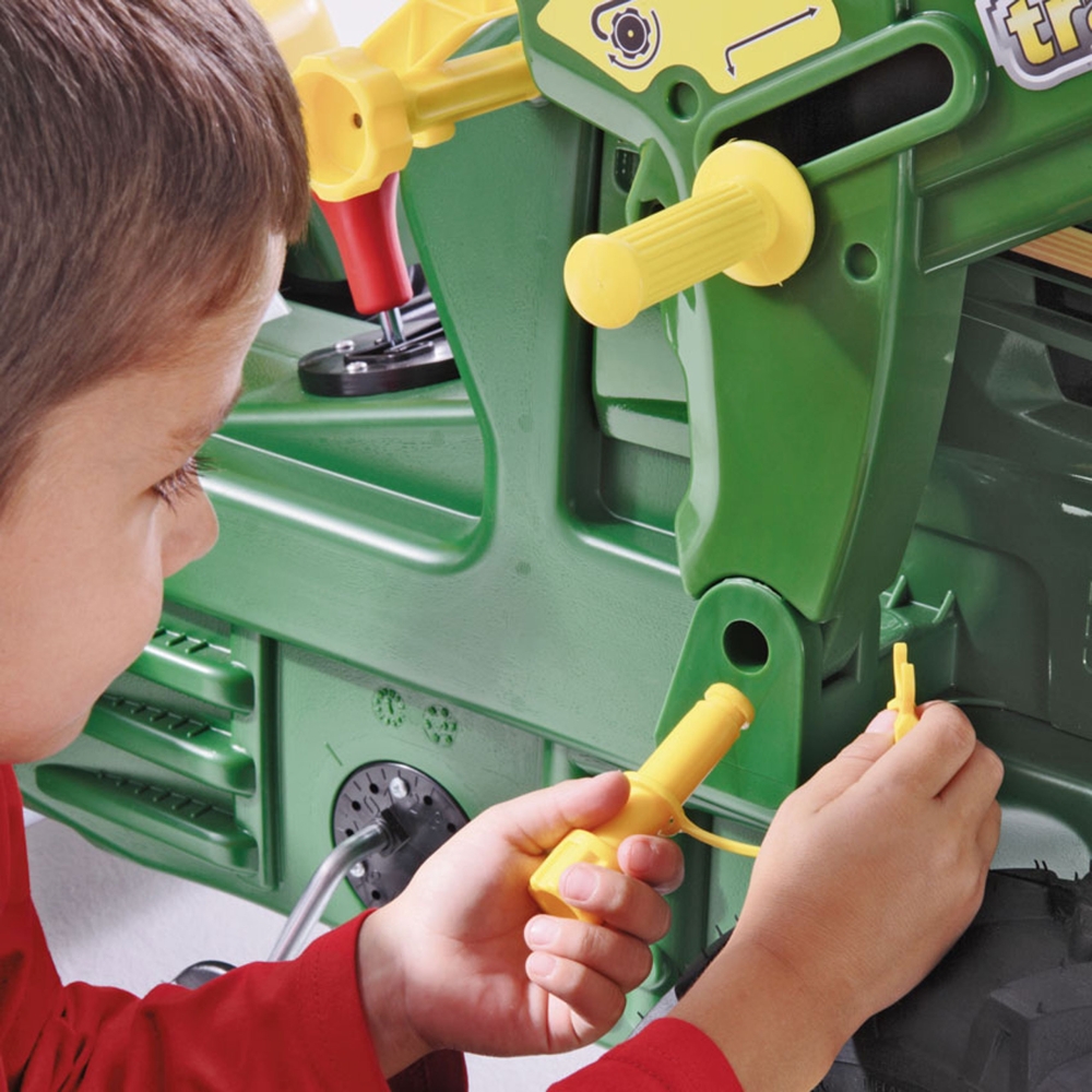 Minamas traktorius su kaušu ir pripučiamais ratais Rolly Toys 710126 Rolly Farmtrac John Deere-Judėjimui, Minami traktoriai ir j