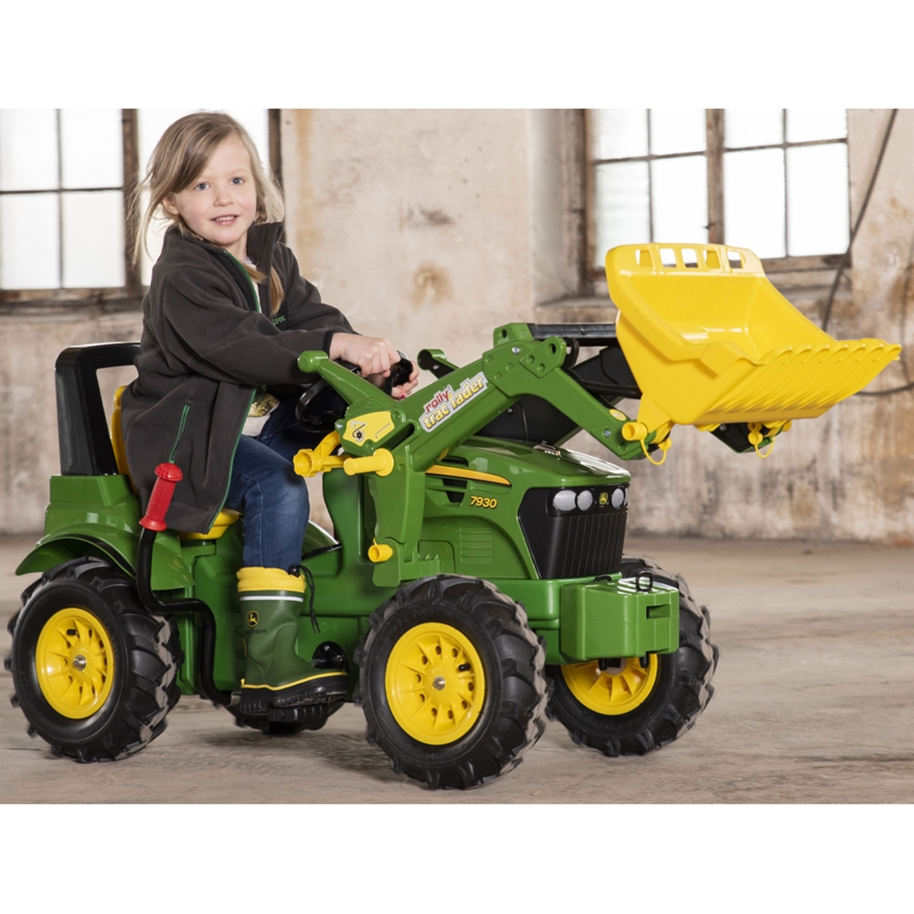 Minamas traktorius su kaušu ir pripučiamais ratais Rolly Toys 710126 Rolly Farmtrac John Deere-Judėjimui, Minami traktoriai ir j