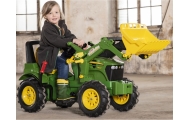 Minamas traktorius su kaušu ir pripučiamais ratais Rolly Toys 710126 Rolly Farmtrac John Deere-Judėjimui, Minami traktoriai ir j