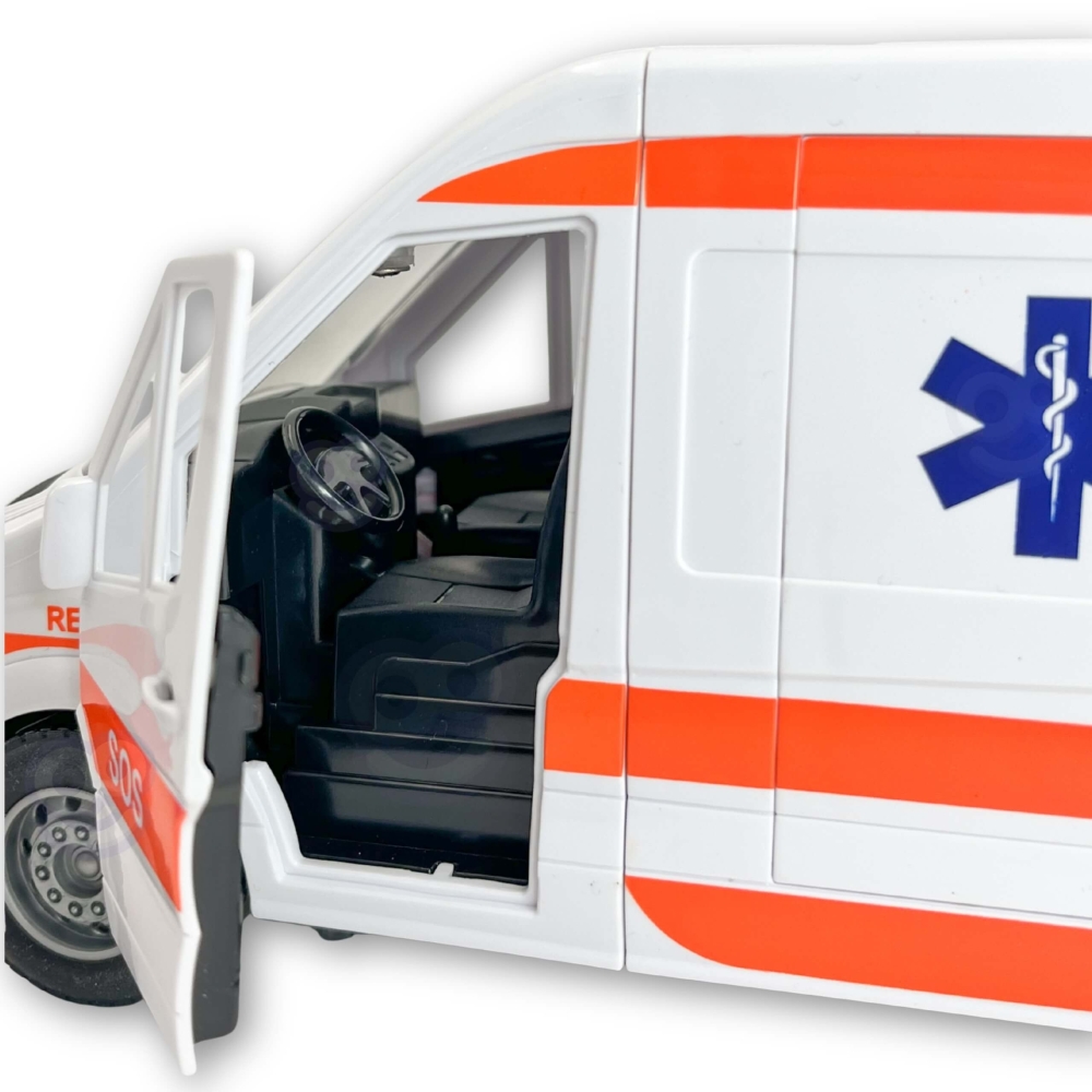 Greitosios pagalbos automobilis WOOPIE su neštuvų rinkiniu + garso ir šviesos signalai-Žaislai, Auto ir transporto žaislai, Maši