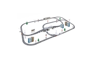 WOOPIE Electric Train Huge 914 cm Track Bridge Tunnel 86 pcs.