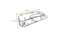 WOOPIE Electric Train Huge 914 cm Track Bridge Tunnel 86 pcs.
