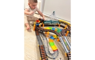 WOOPIE Electric Train 2in1 Race Track Train Viaduct Car XXL 192 pcs.