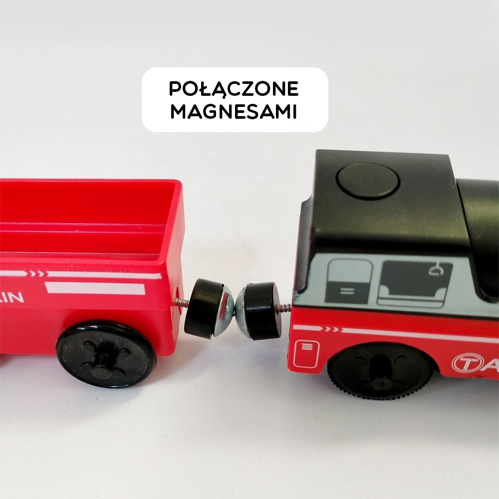 WOOPIE Lokomotywa Elektryczna Pociąg Wagony na Magnes					