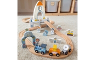 Medinis kosminio traukinio rinkinys TOOKY TOY-Žaislai, Auto ir transporto žaislai, Traukiniai-e-vaikas