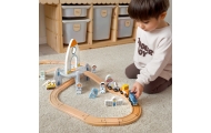 TOOKY TOY Drewniana Kolejka Kosmiczna Zestaw Tory