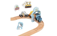 TOOKY TOY Drewniana Kolejka Kosmiczna Zestaw Tory