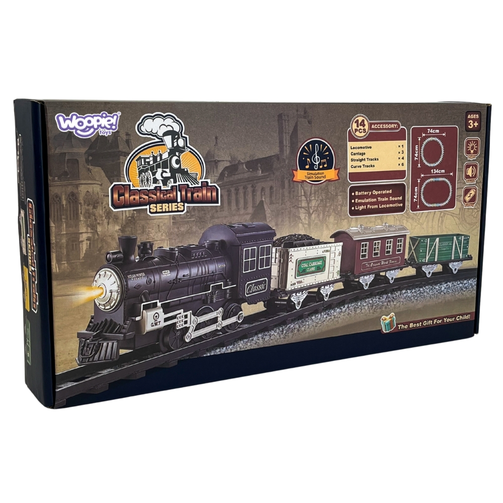 WOOPIE Classic Steam Train Locomotive Track XXL 