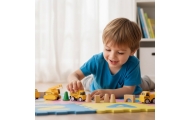 Elektrinio geležinkelio statybos ekipažo rinkinys WOOPIE 92el.