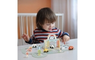 TOOKY TOY Zestaw Mini Miasto Przenośny Zestaw Torba Samochody