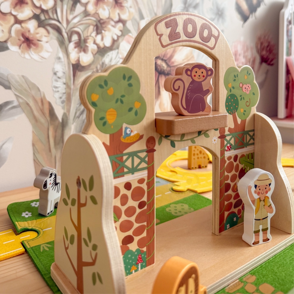 Mini zoologijos sodas krepšelyje TOOKY TOY-Žaislai, Kūdikiams, Žaislai mažyliams (iki 4 m.