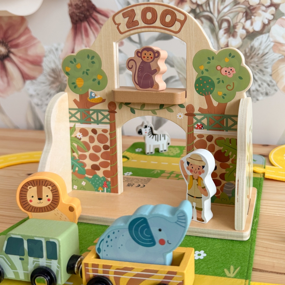 Mini zoologijos sodas krepšelyje TOOKY TOY-Žaislai, Kūdikiams, Žaislai mažyliams (iki 4 m.