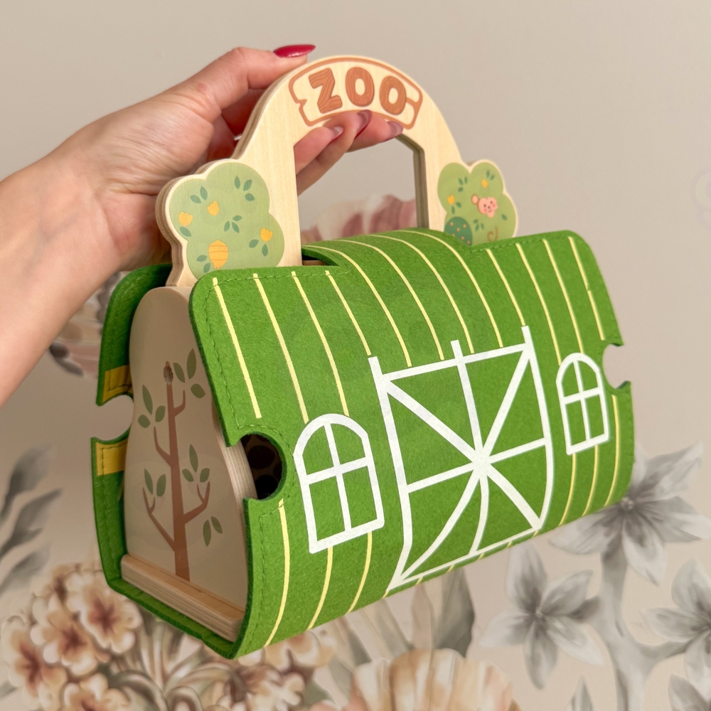 Mini zoologijos sodas krepšelyje TOOKY TOY-Žaislai, Kūdikiams, Žaislai mažyliams (iki 4 m.