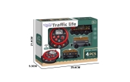 WOOPIE Electric Locomotive Remote Controlled Retro Train Wagons 4 pcs.