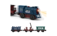 WOOPIE Elektryczna Kolejka Tor Retro Ciuchcia Lokomotywa + 2 Wagony – Zestaw 76 el.