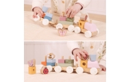 VIGA Wooden Spring Educational Train 18 Pieces
