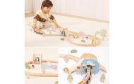 VIGA Wooden Train for Children Track 62 pieces