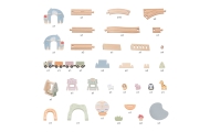 VIGA Wooden Train for Children Track 62 pieces