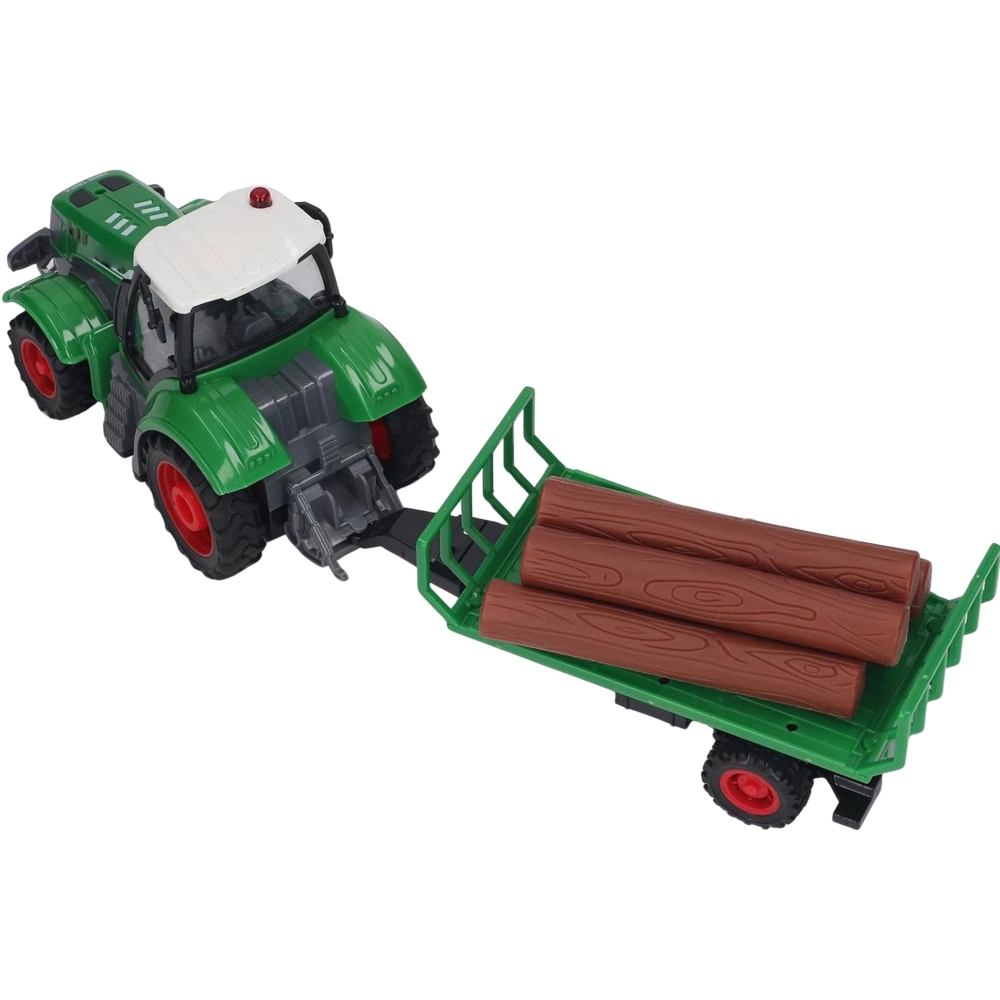 WOOPIE RC nuotoliniu būdu valdomas traktorius su priekaba - 1:24 mastelio