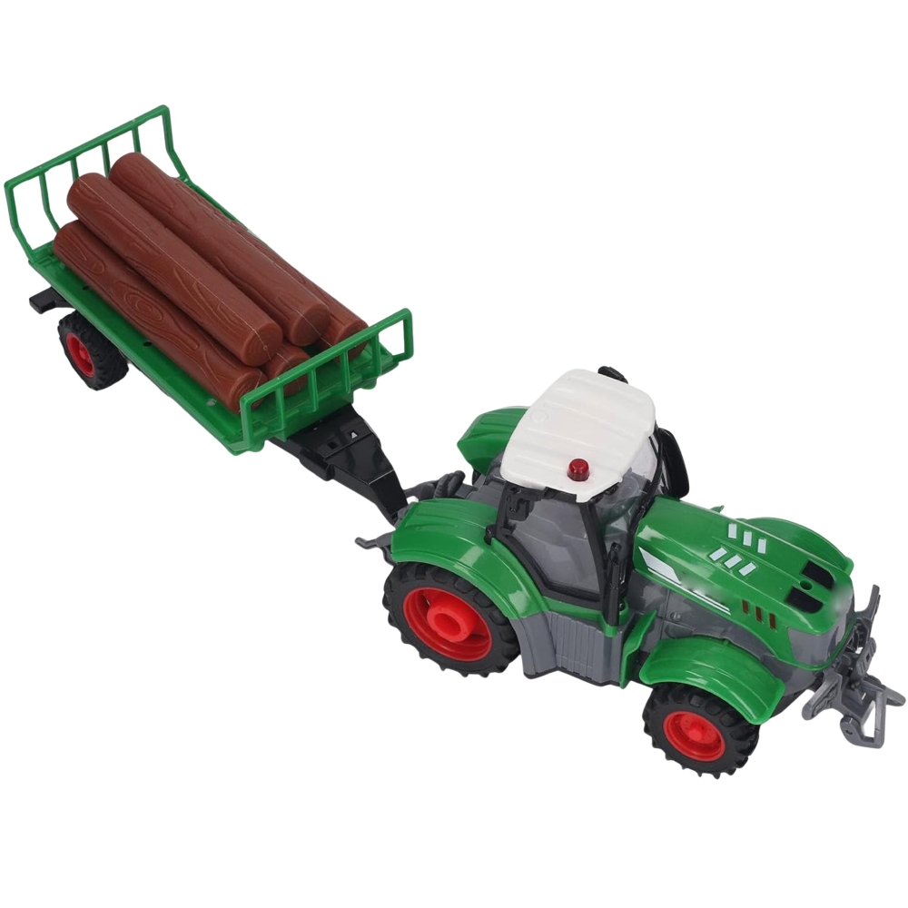 WOOPIE RC nuotoliniu būdu valdomas traktorius su priekaba - 1:24 mastelio
