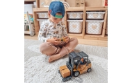 WOOPIE Zdalnie Sterowany Wózek Widłowy 2w1 Dźwig RC - Skala 1:24