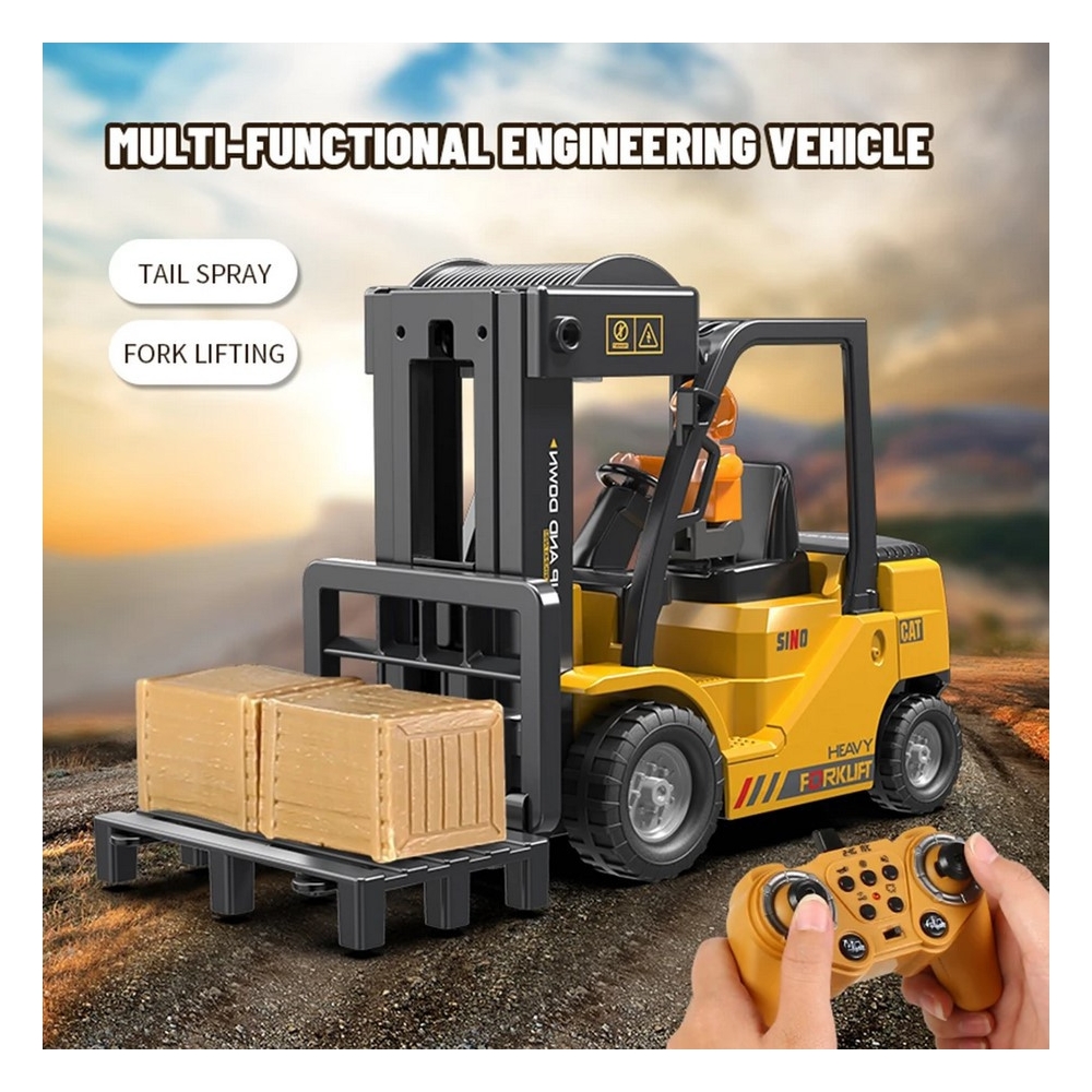 Nuotoliniu būdu valdomas 2-in-1 RC krautuvas WOOPIE Rock 1:24-Žaislai, Auto ir transporto žaislai, Traktoriai-e-vaikas