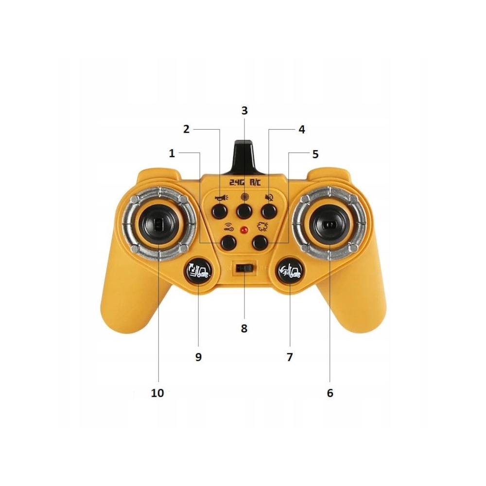 Nuotoliniu būdu valdomas 2-in-1 RC krautuvas WOOPIE Rock 1:24-Žaislai, Auto ir transporto žaislai, Traktoriai-e-vaikas